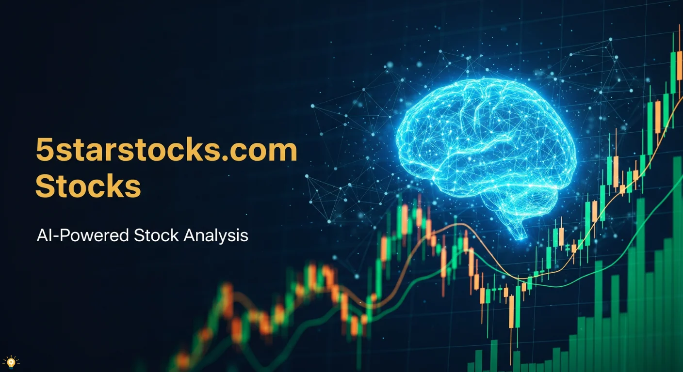 5starsstocks.com stocks AI-powered stock analysis with digital brain and market chart
