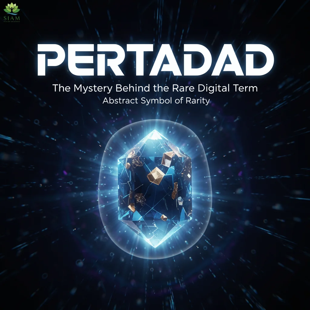 Pertadad – The Mystery Behind the Rare Digital Term. A glowing blue crystal floating in darkness with radiant light beams, symbolizing rarity and exclusivity.