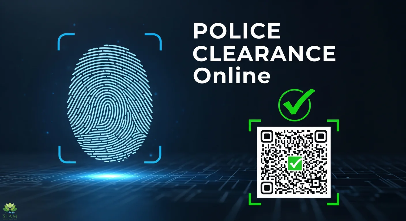Police Clearance Online fingerprint QR code and digital verification