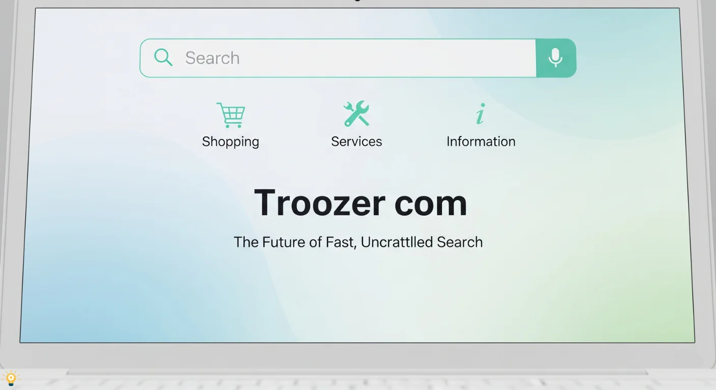 Troozer com - Streamlined online search platform with minimalist design