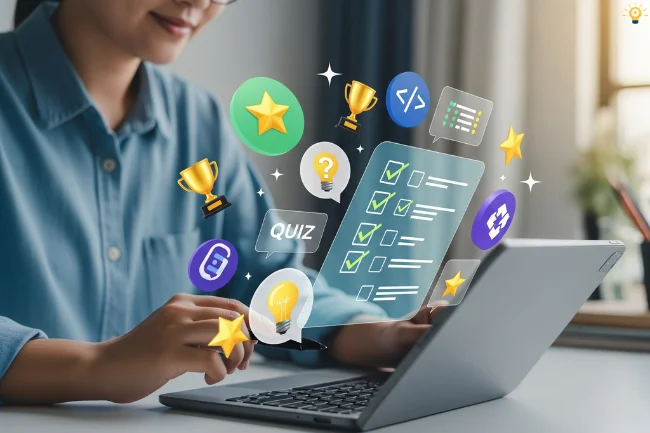 Teacher planning strategies with a checklist and tablet for using Gimkit Codes effectively