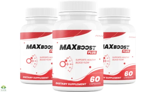 Max Boost Plus Dietary Supplement Bottles – Supports Healthy Blood Flow